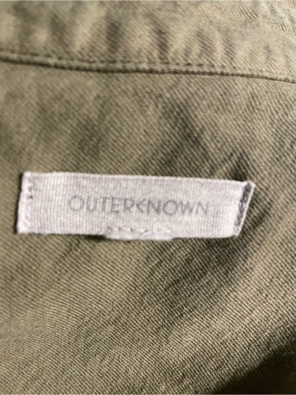 Outerknown Short-Sleeve Utility Jumpsuit in olive green - Picture 4 of 6